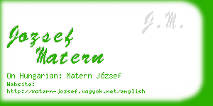 jozsef matern business card